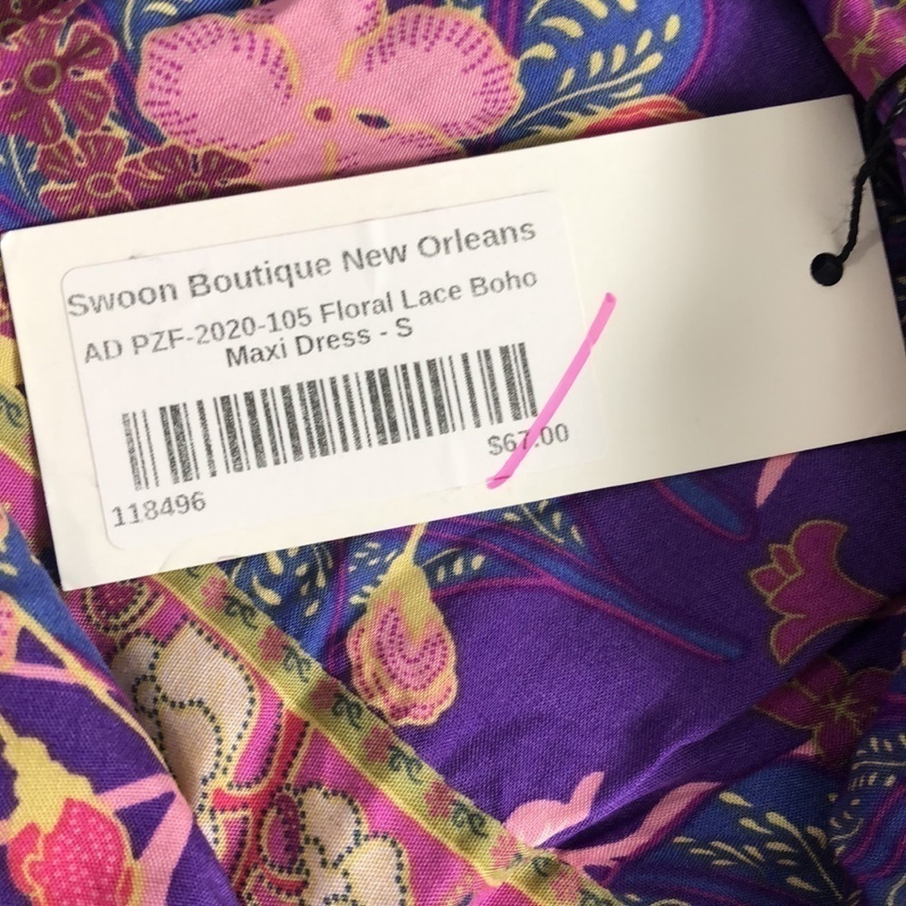 Hey Samy Floral Boho Maxi Dress Size S NWT - Picture 7 of 10